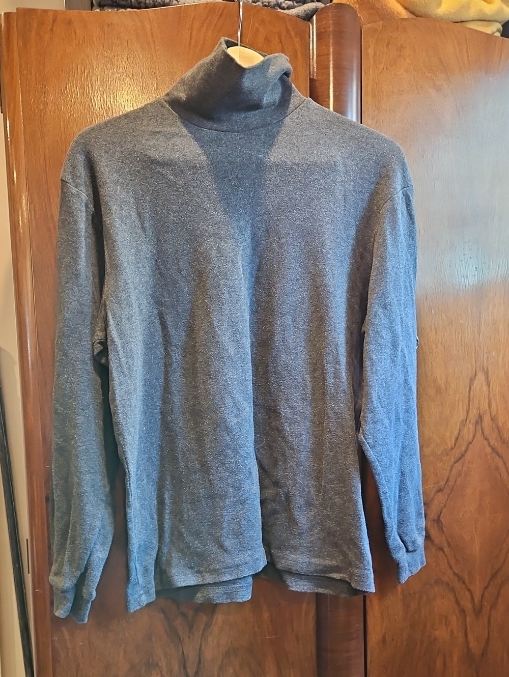 Denver Hayes Men's Charcoal Gray Turtleneck Sweater - Size S